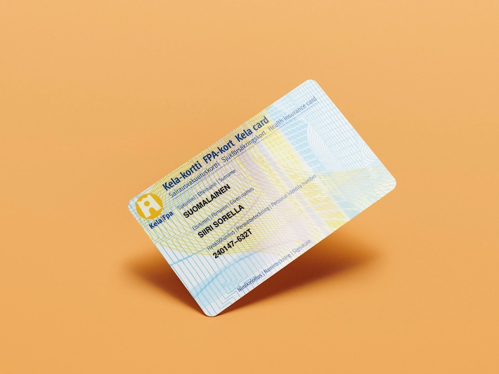 A plastic card with personal information. - Kela & Work in Finland A plastic card with personal information. - Kela & Work in Finland